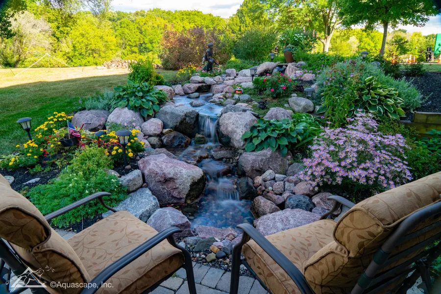 A natural pondless waterfall and stream